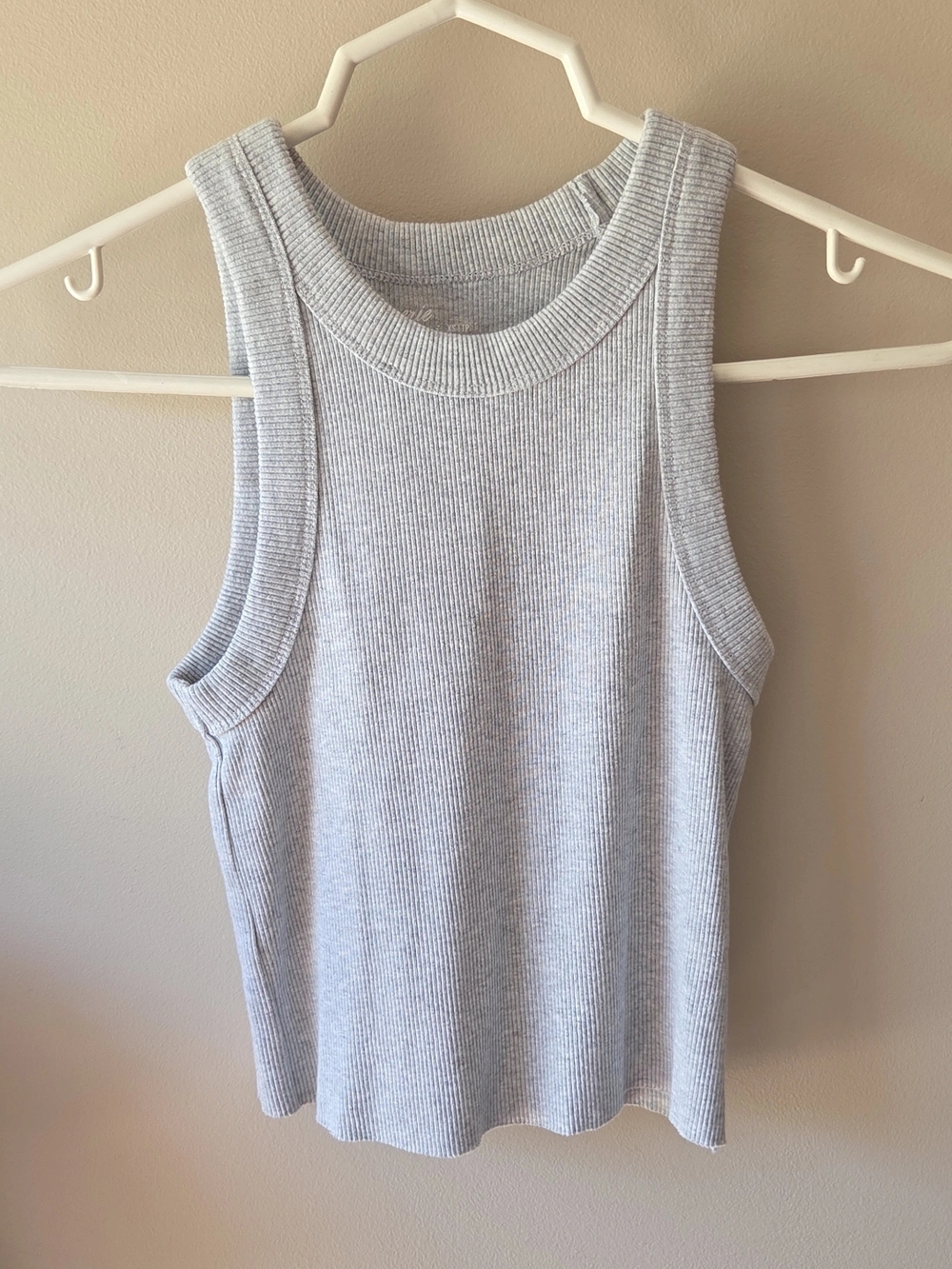 aerie Light Gray Ribbed Tank Top Size Xs New